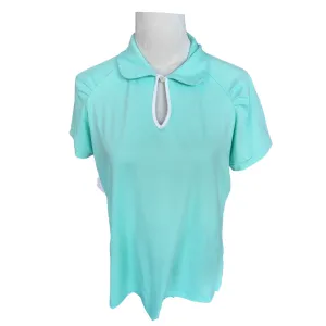 Lady Hagen Key Hole Neck Line w/Single Button Mint Golf Polo Size L