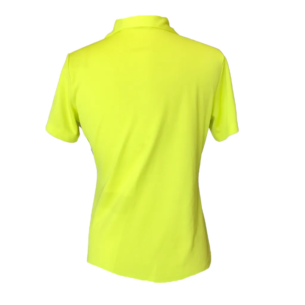 Lady Hagen Neon Yellow/Green V-neck Golf Polo Size M
