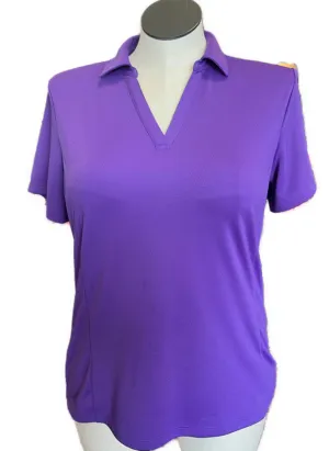 Lady Hagen Purple V-Neck Golf Polo Size XL