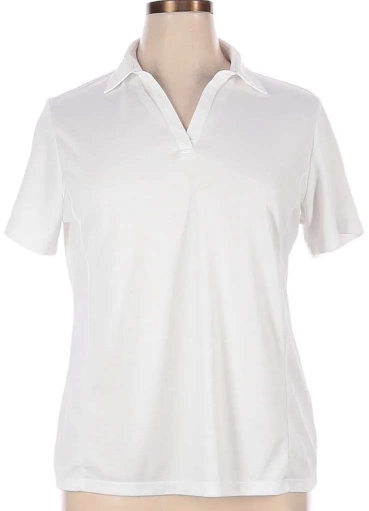 Lady Hagen White V-neck Golf Polo Size XL