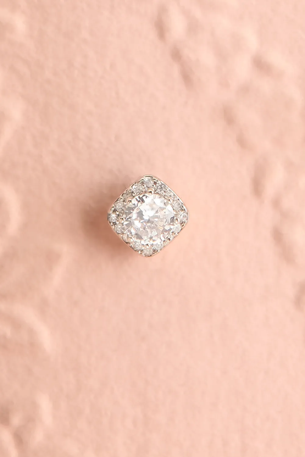Lambda | Square Crystal Earrings