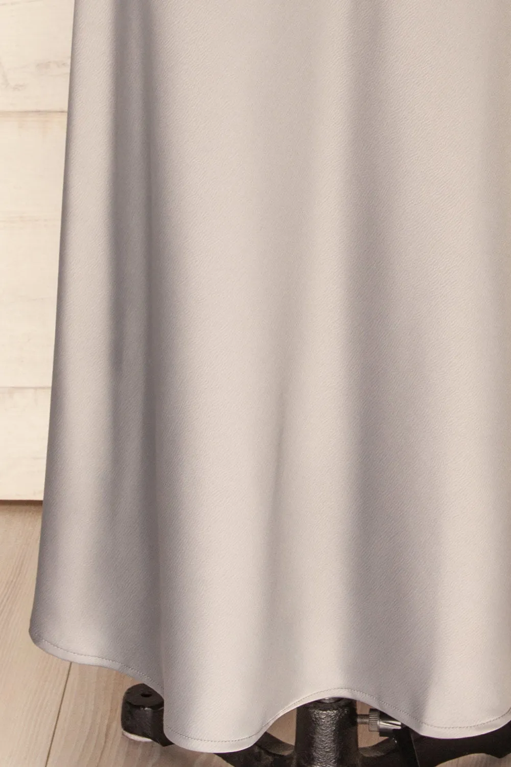Lehavre Grey | Maxi Satin Skirt