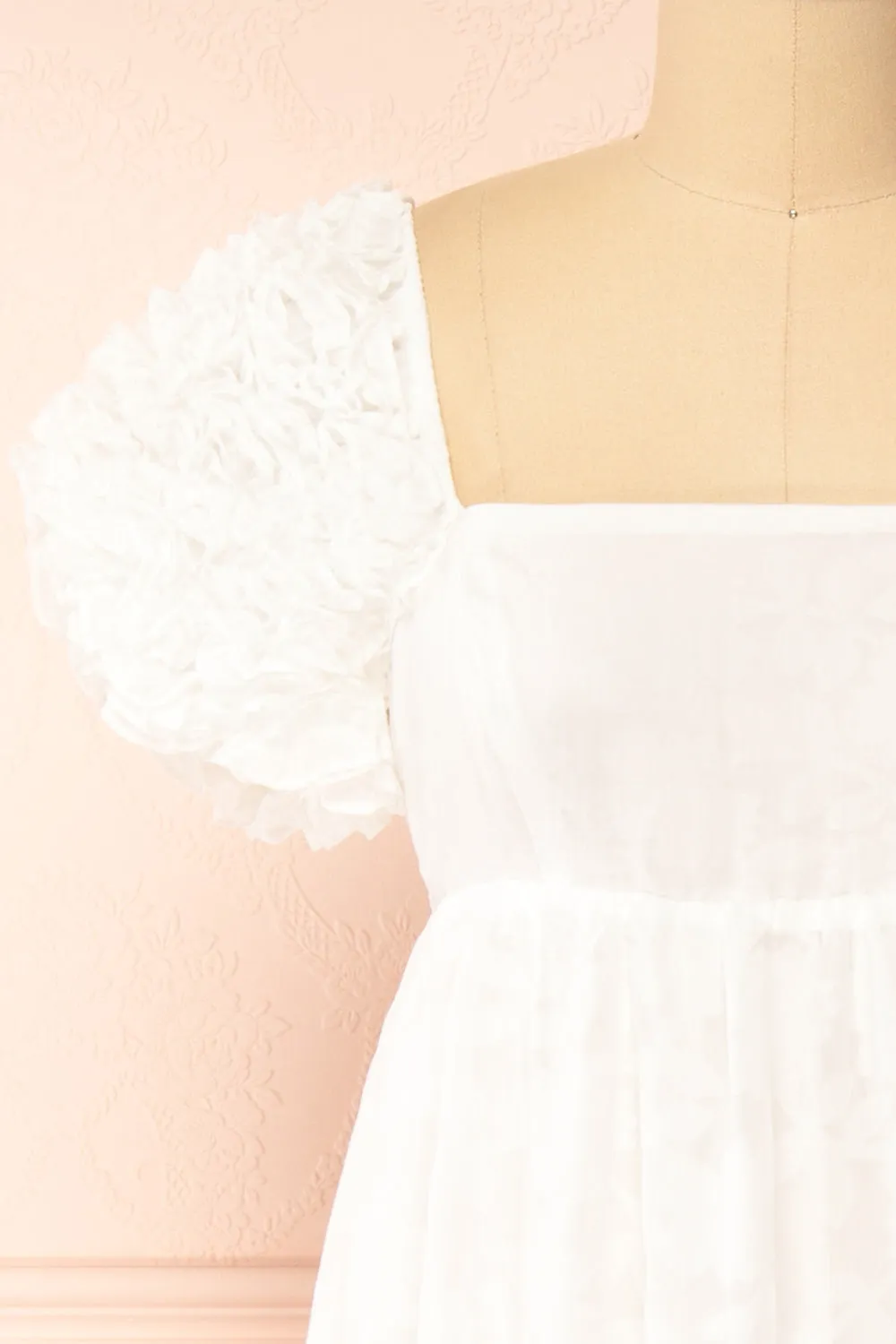 Leviosa White | Midi Dress w/ Empire Waist