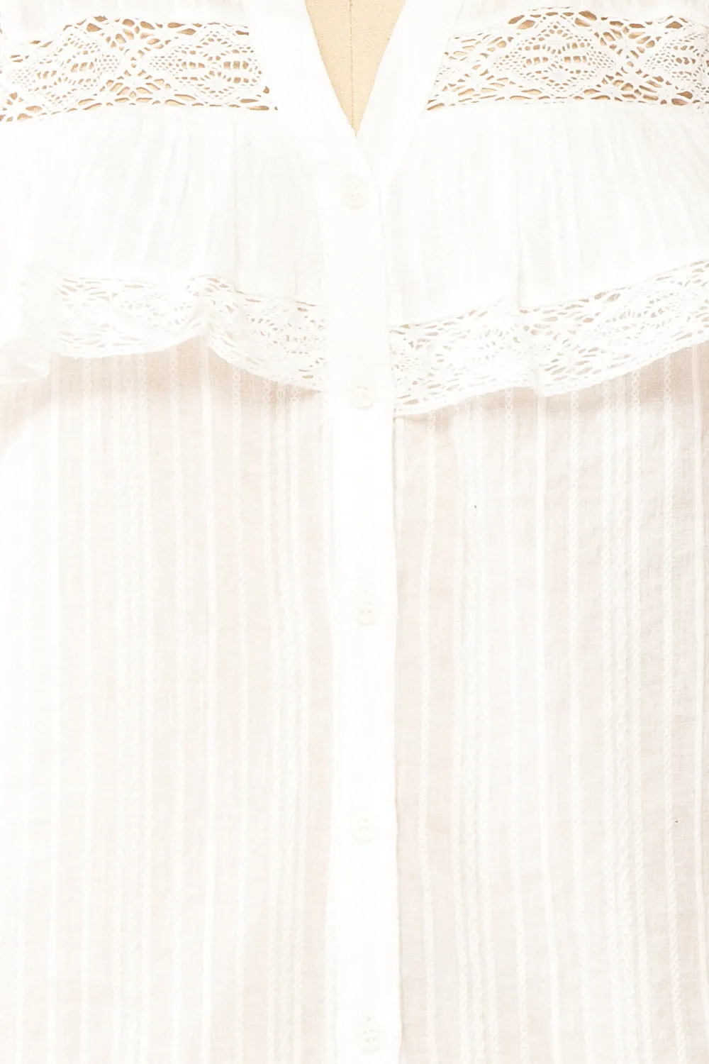 Liberalis | Striped Blouse w/ Ruffles