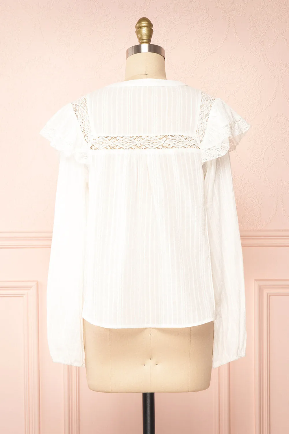 Liberalis | Striped Blouse w/ Ruffles