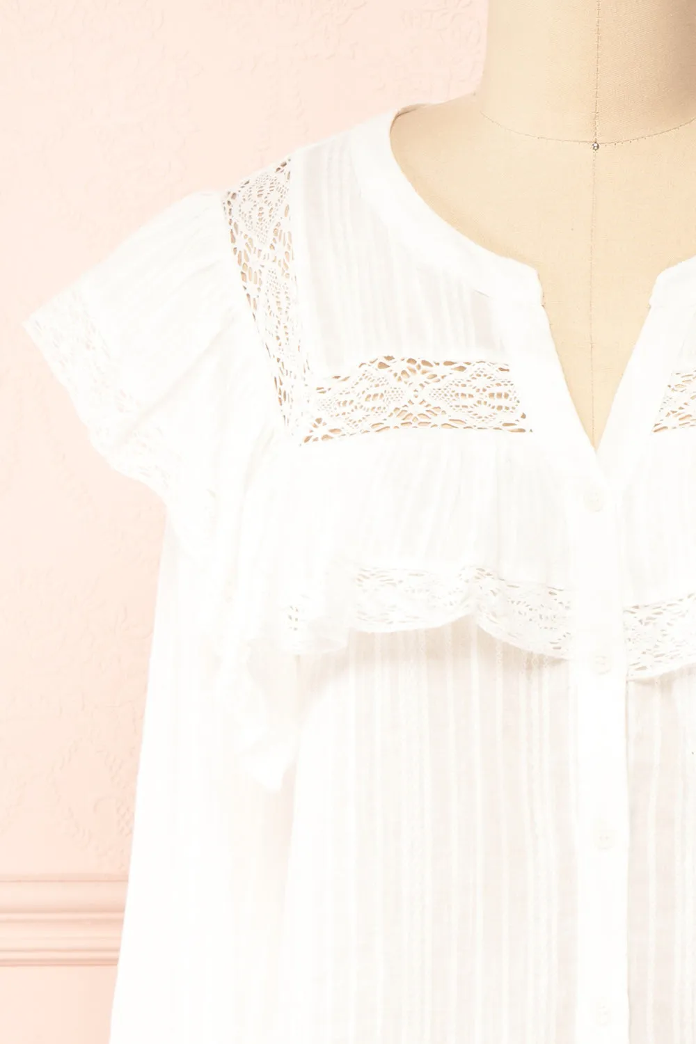 Liberalis | Striped Blouse w/ Ruffles