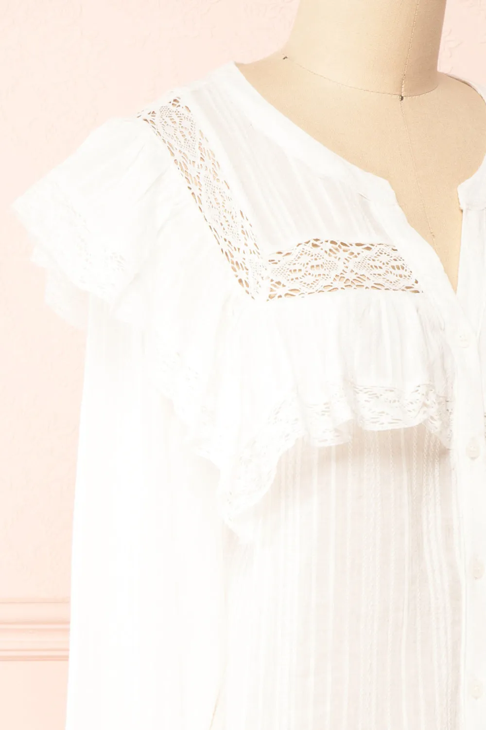 Liberalis | Striped Blouse w/ Ruffles