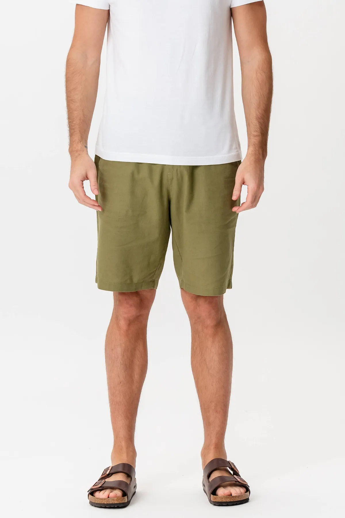 Linen Shorts - Green