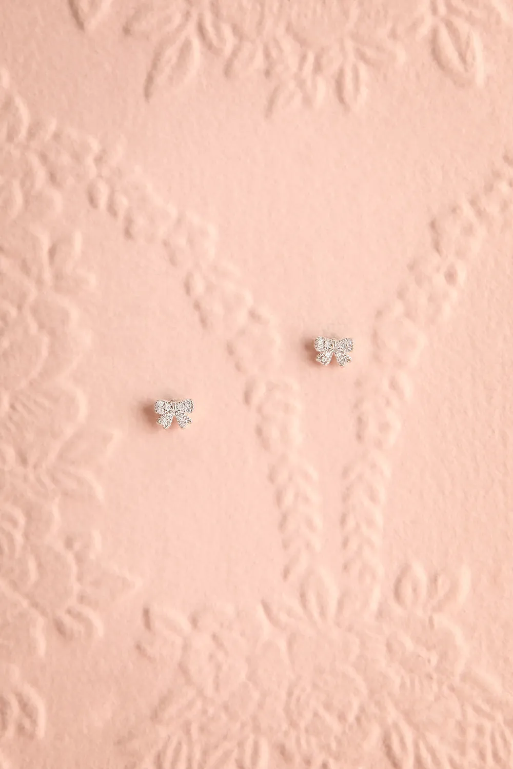 Lonlon | Bow Stud Earrings w/ Crystals