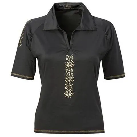 Lopez Women's Black Attract Golf Polo Size 2X