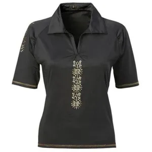 Lopez Women's Black Attract Golf Polo Size 2X