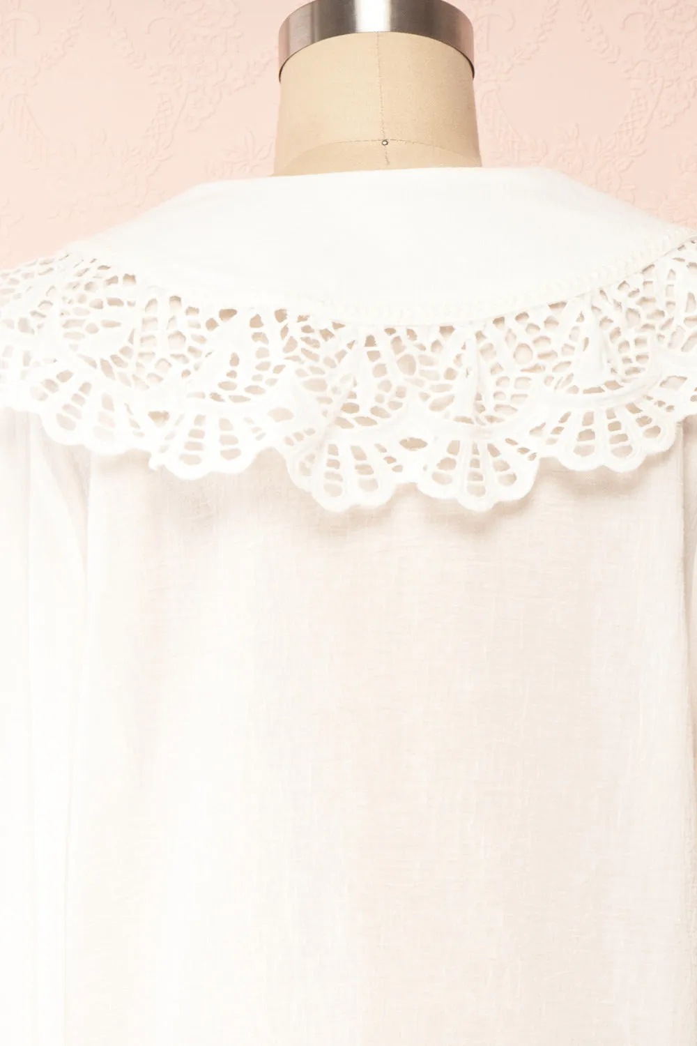 Lorelei | Peter Pan Collar Blouse w/ English Embroidery