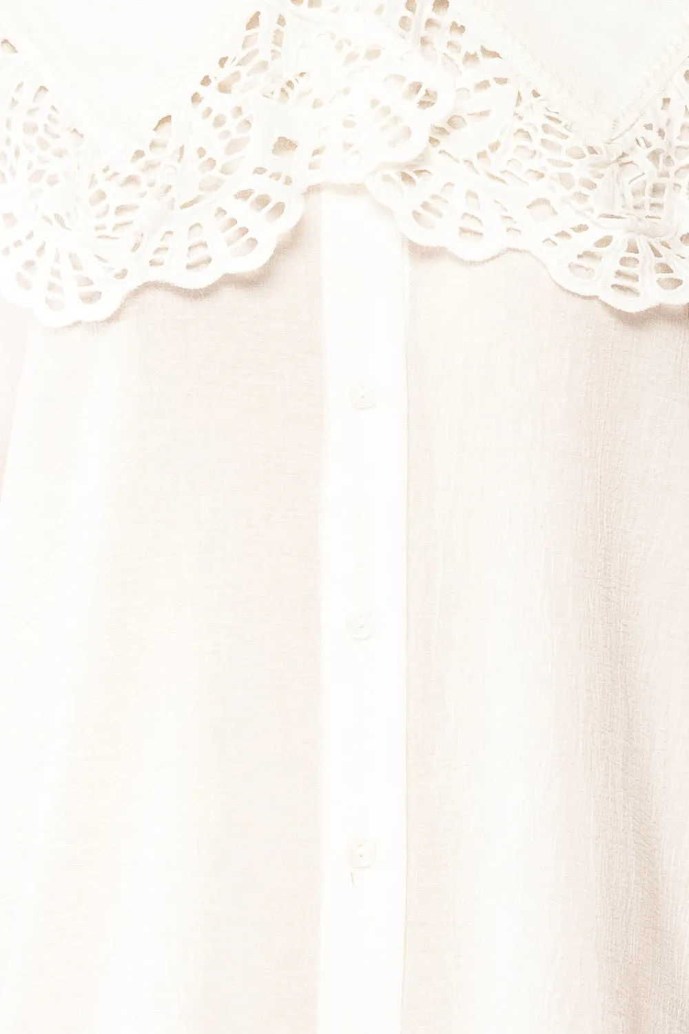 Lorelei | Peter Pan Collar Blouse w/ English Embroidery