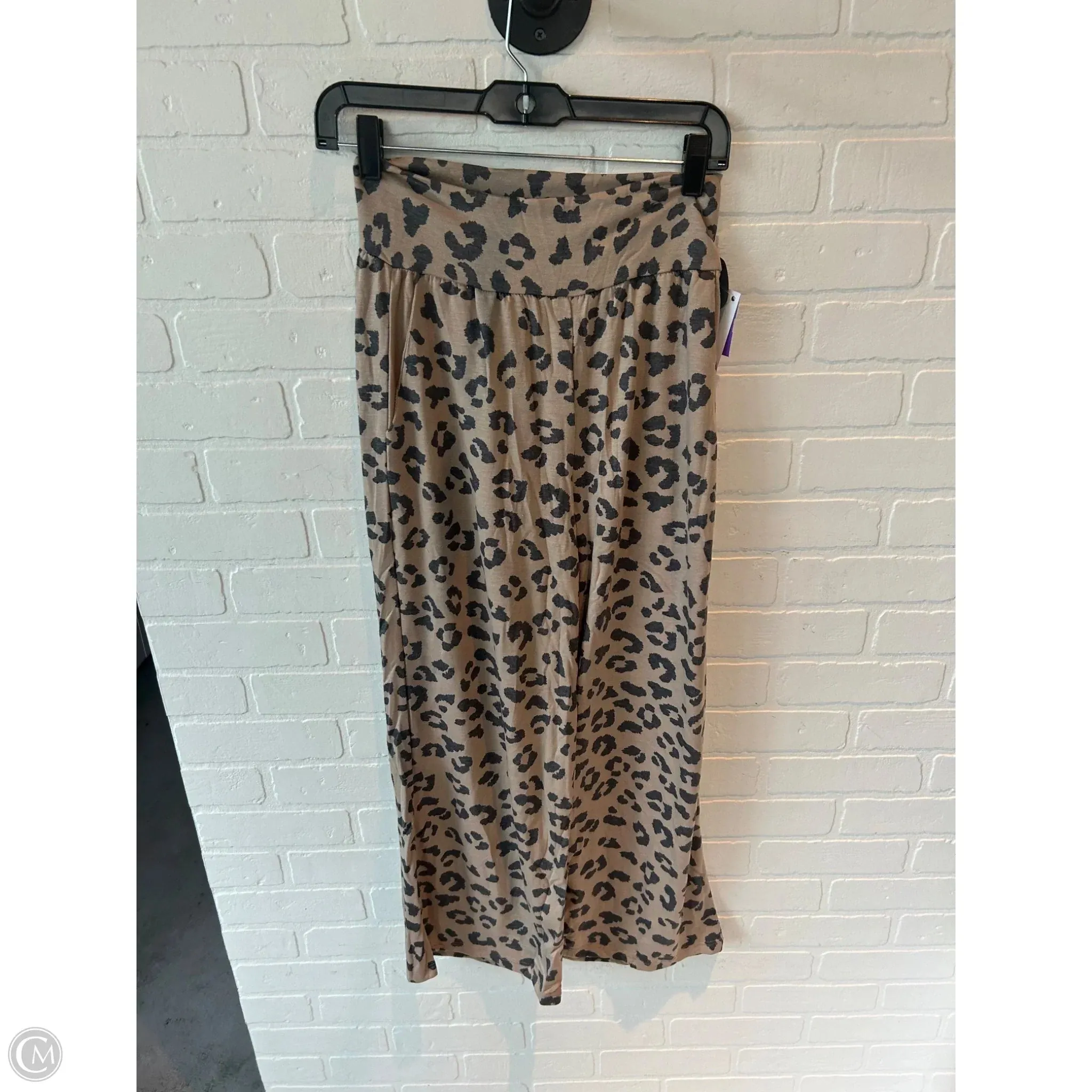 Lounge Set Pants By Clothes Mentor In Black & Tan, Size: M