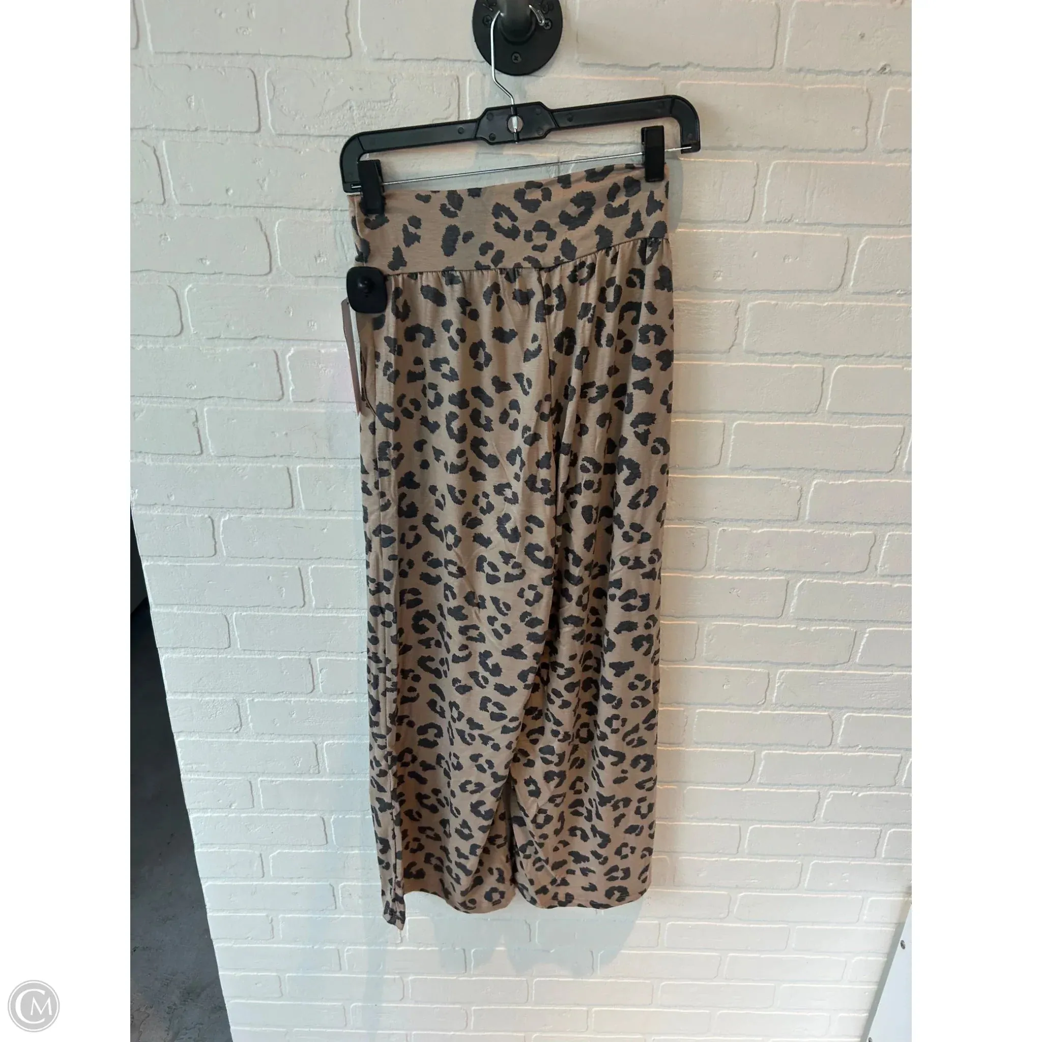 Lounge Set Pants By Clothes Mentor In Black & Tan, Size: M