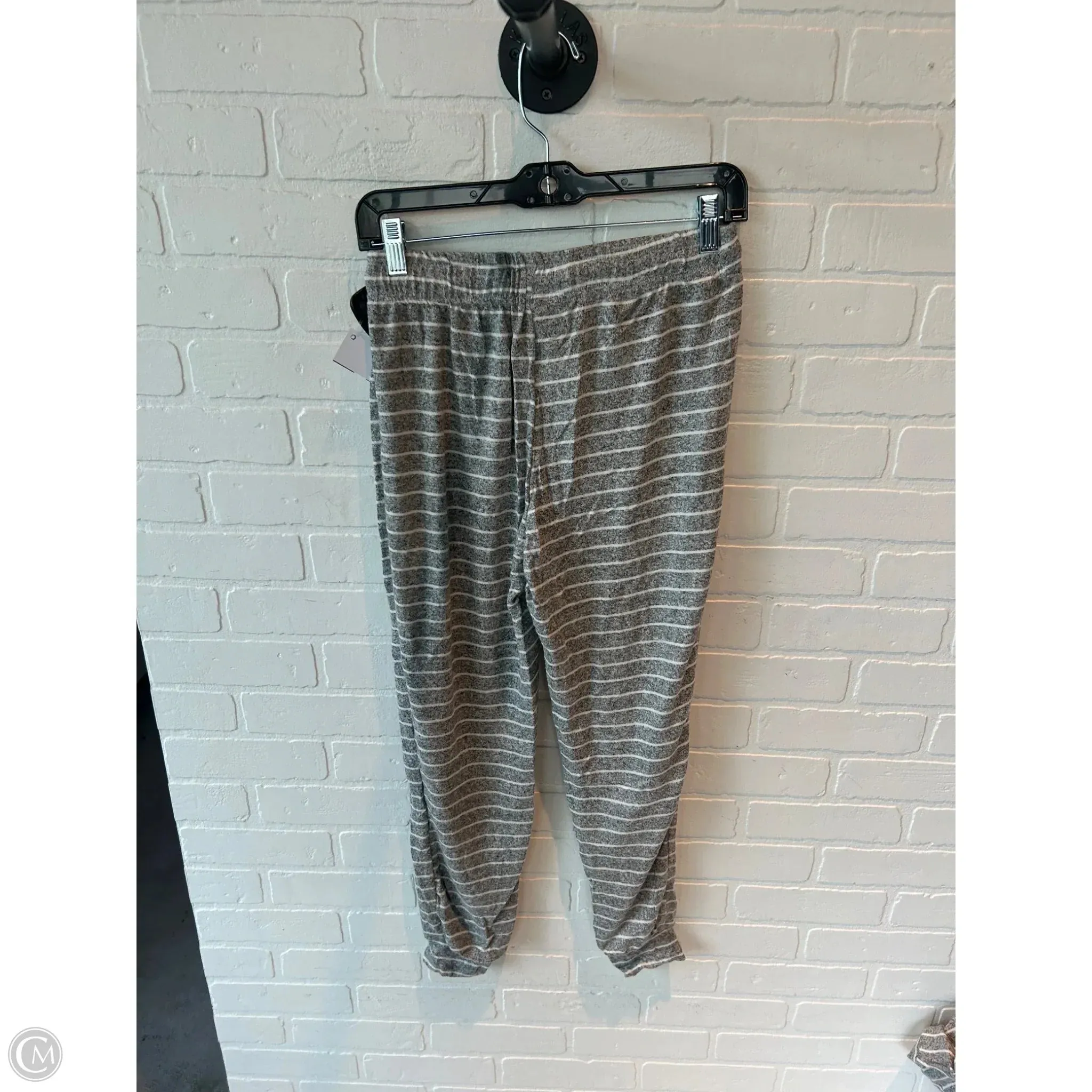 Lounge Set Pants By Clothes Mentor In Grey & White, Size: S