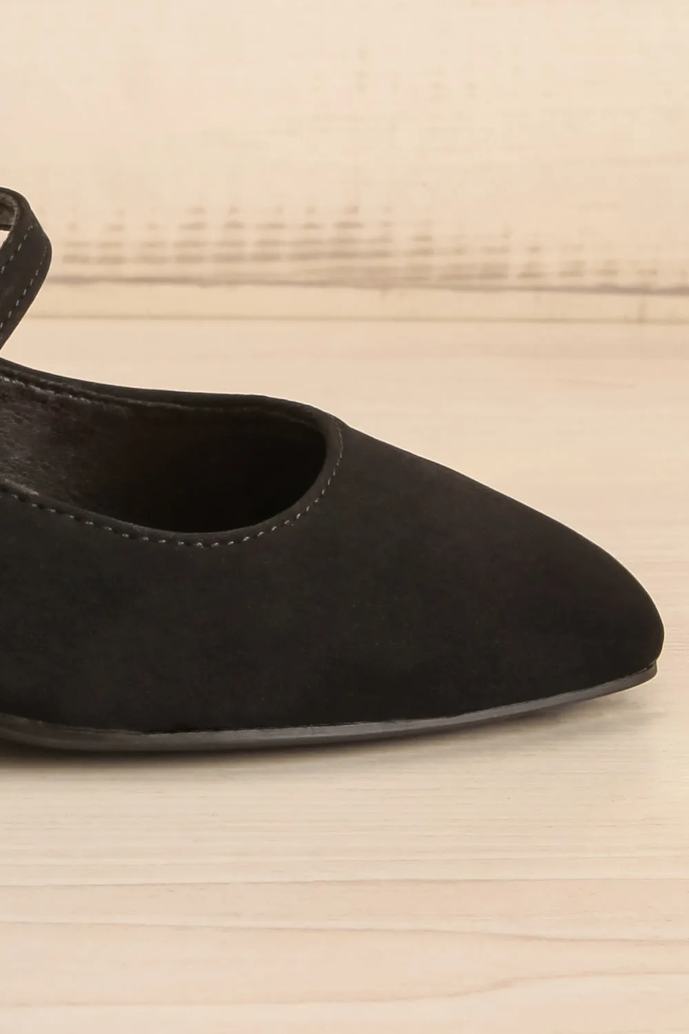 Lulu Black | Velvet Sling-back Heels