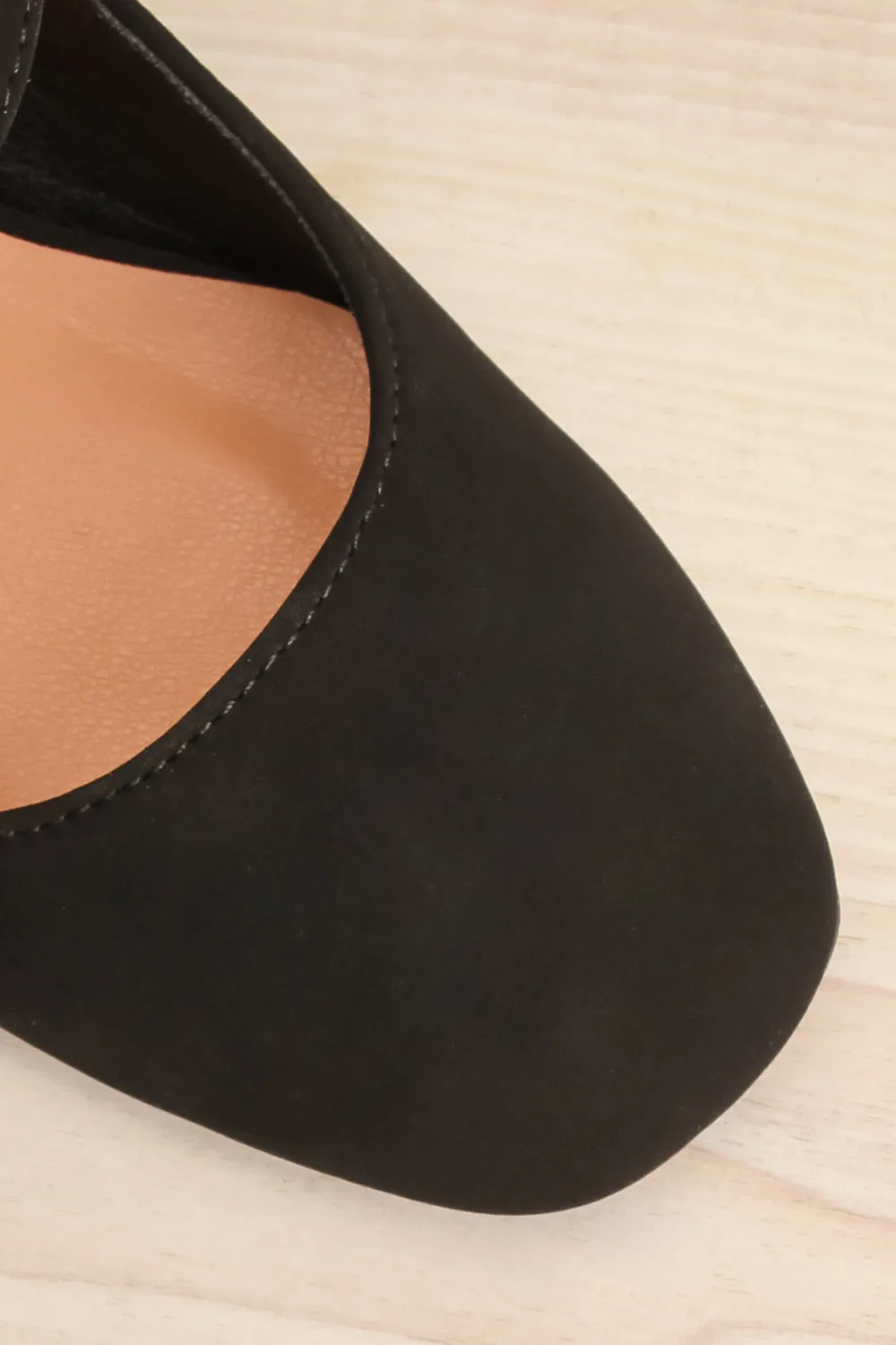 Lulu Black | Velvet Sling-back Heels