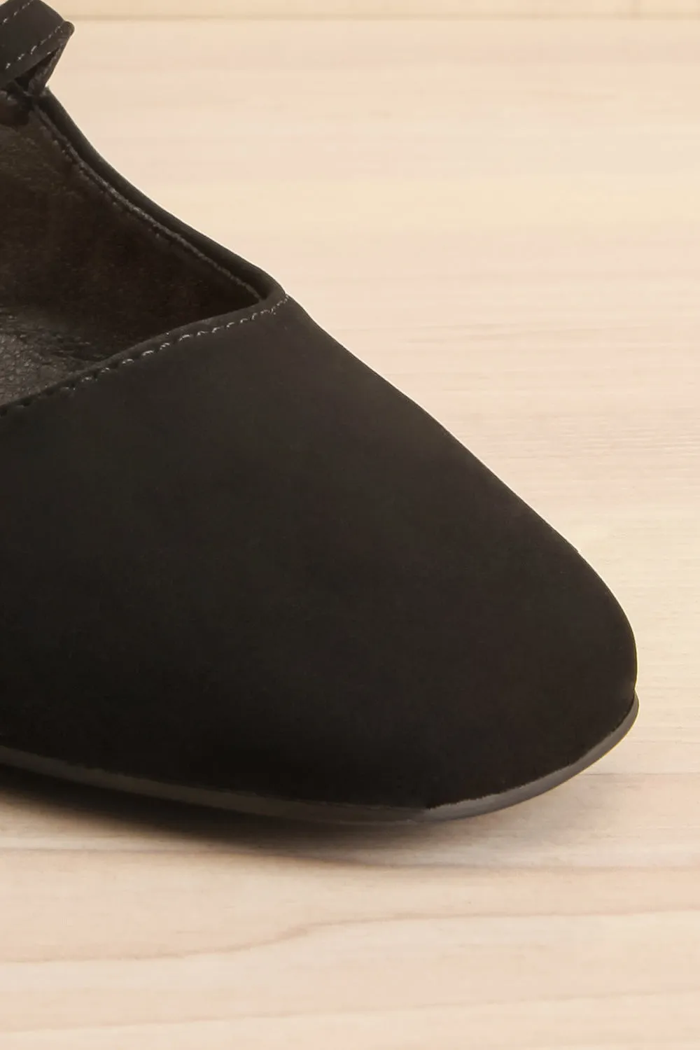 Lulu Black | Velvet Sling-back Heels