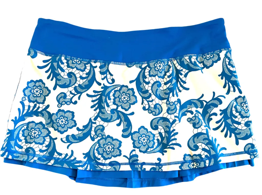 Lululemon Blue & White Print Skort Size 8 MSP$78