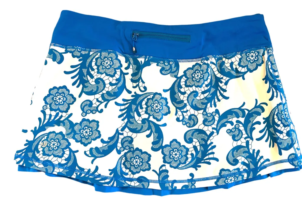 Lululemon Blue & White Print Skort Size 8 MSP$78
