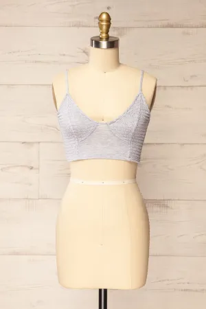 Lustleigh Grey | Cropped Ruched Camisole