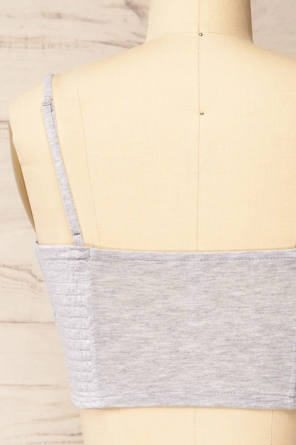 Lustleigh Grey | Cropped Ruched Camisole