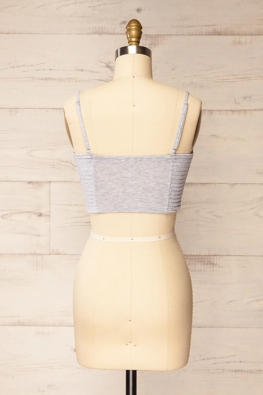Lustleigh Grey | Cropped Ruched Camisole