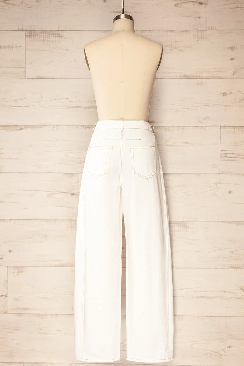 Mabutsane | High-Waisted White Jeans