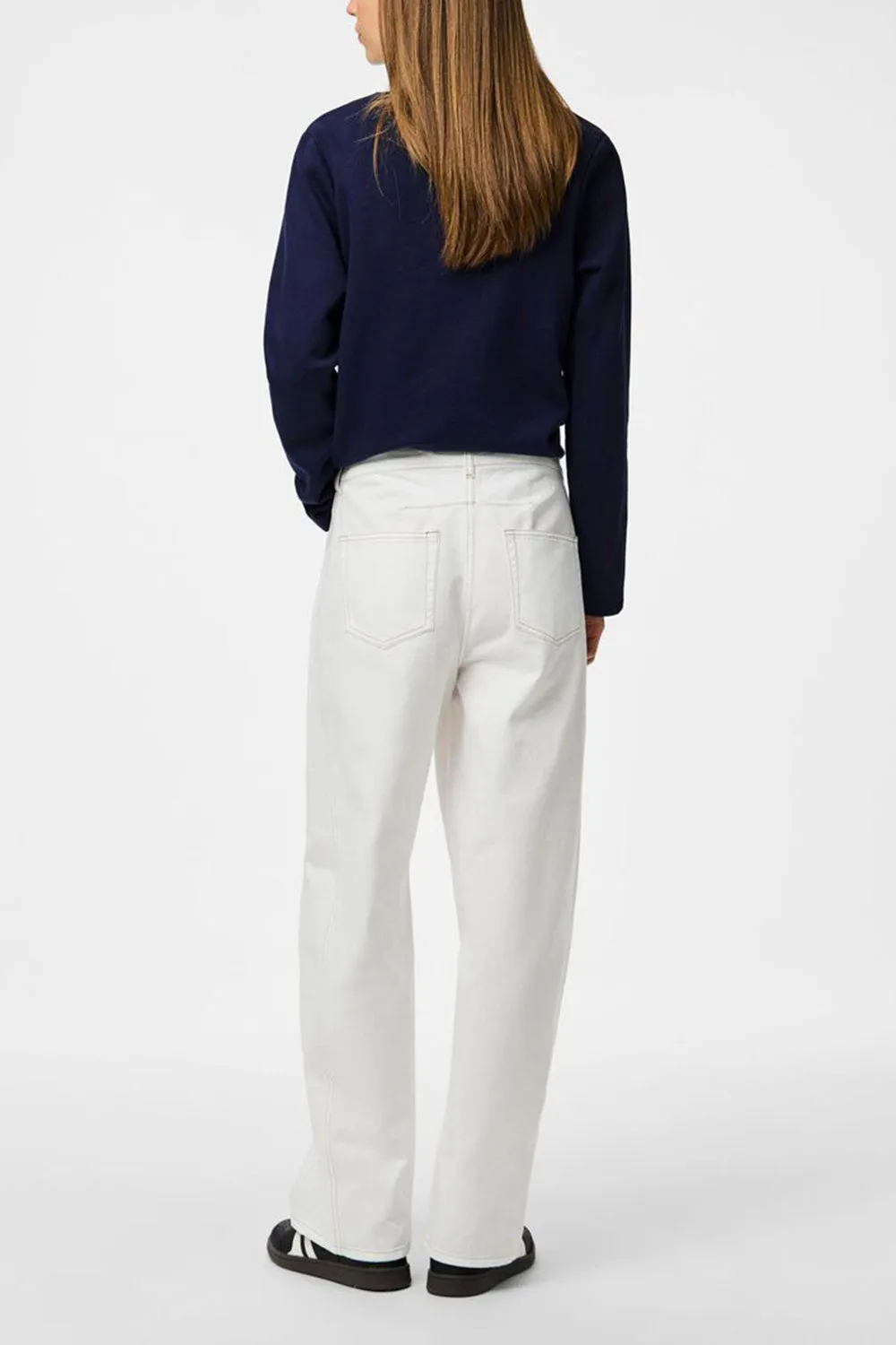 Mabutsane | High-Waisted White Jeans