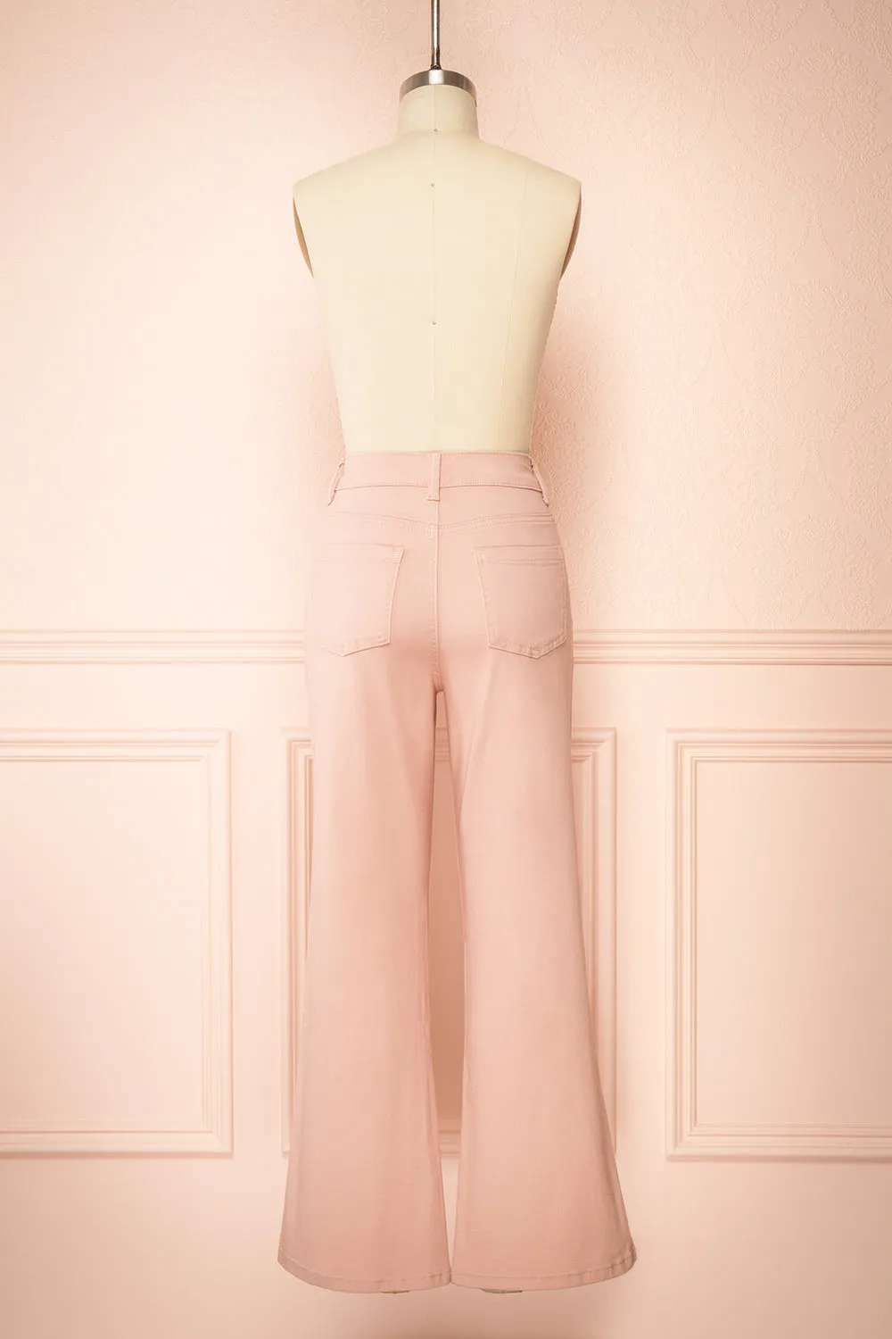Madoka | Pink High-Waisted Denim Pants