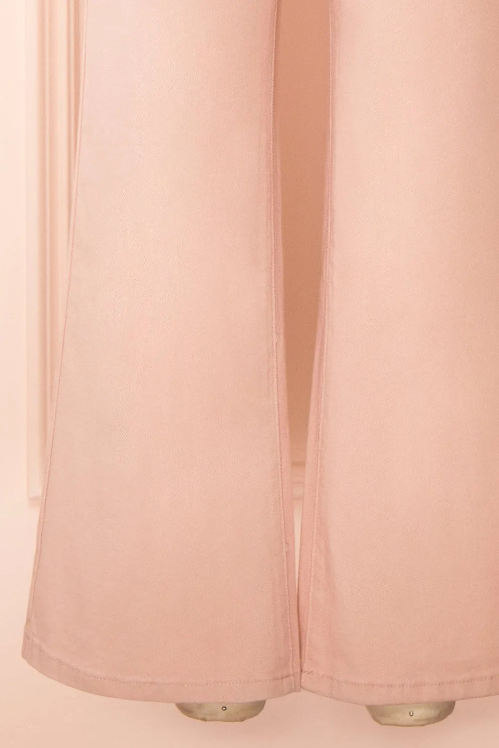 Madoka | Pink High-Waisted Denim Pants
