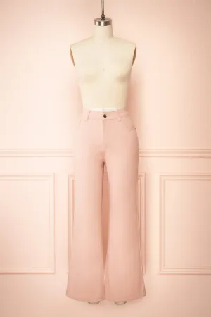 Madoka | Pink High-Waisted Denim Pants