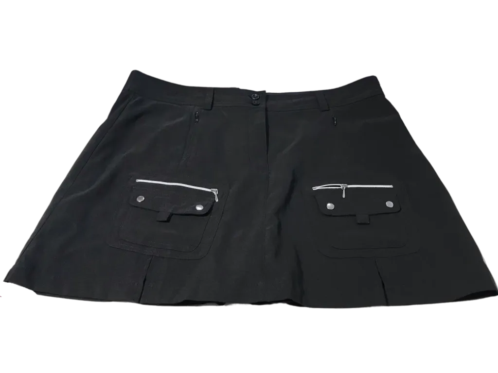Maggie Lane Black Golf Skort w/ Pleats Size 16