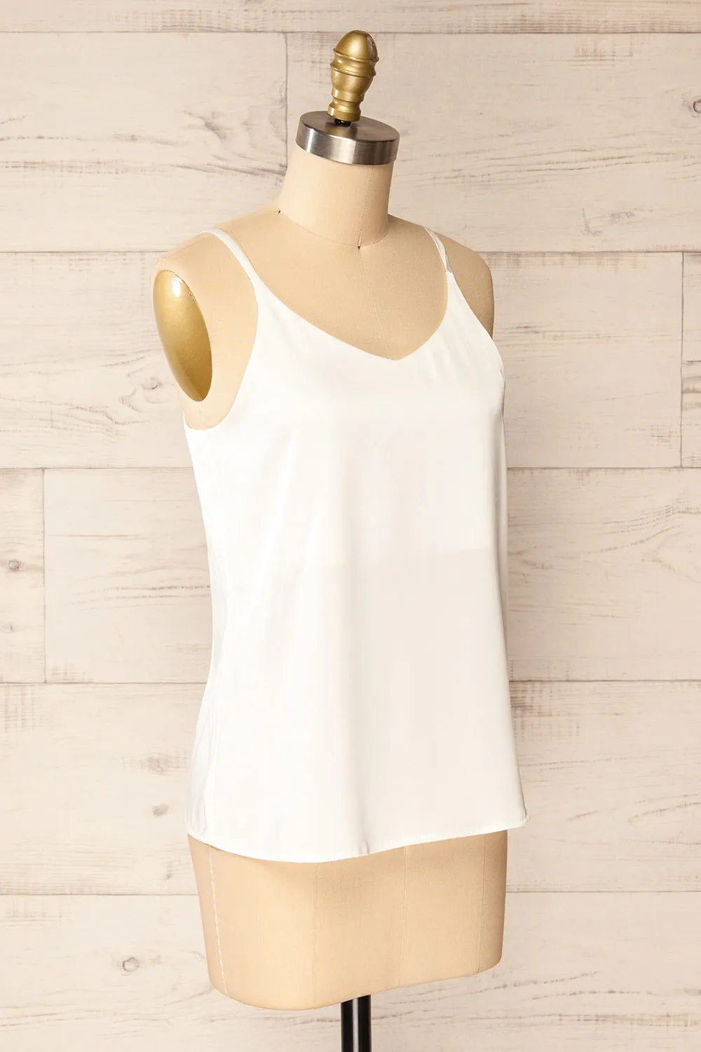Manaus Ivory | Satin Tank Top