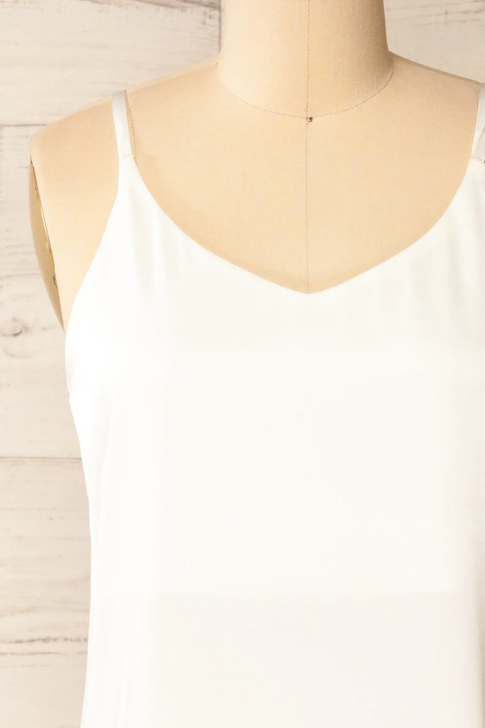 Manaus Ivory | Satin Tank Top