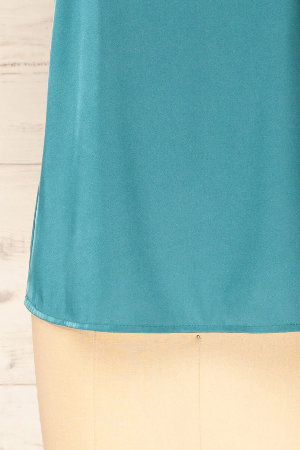 Manaus Teal | Satin Tank Top