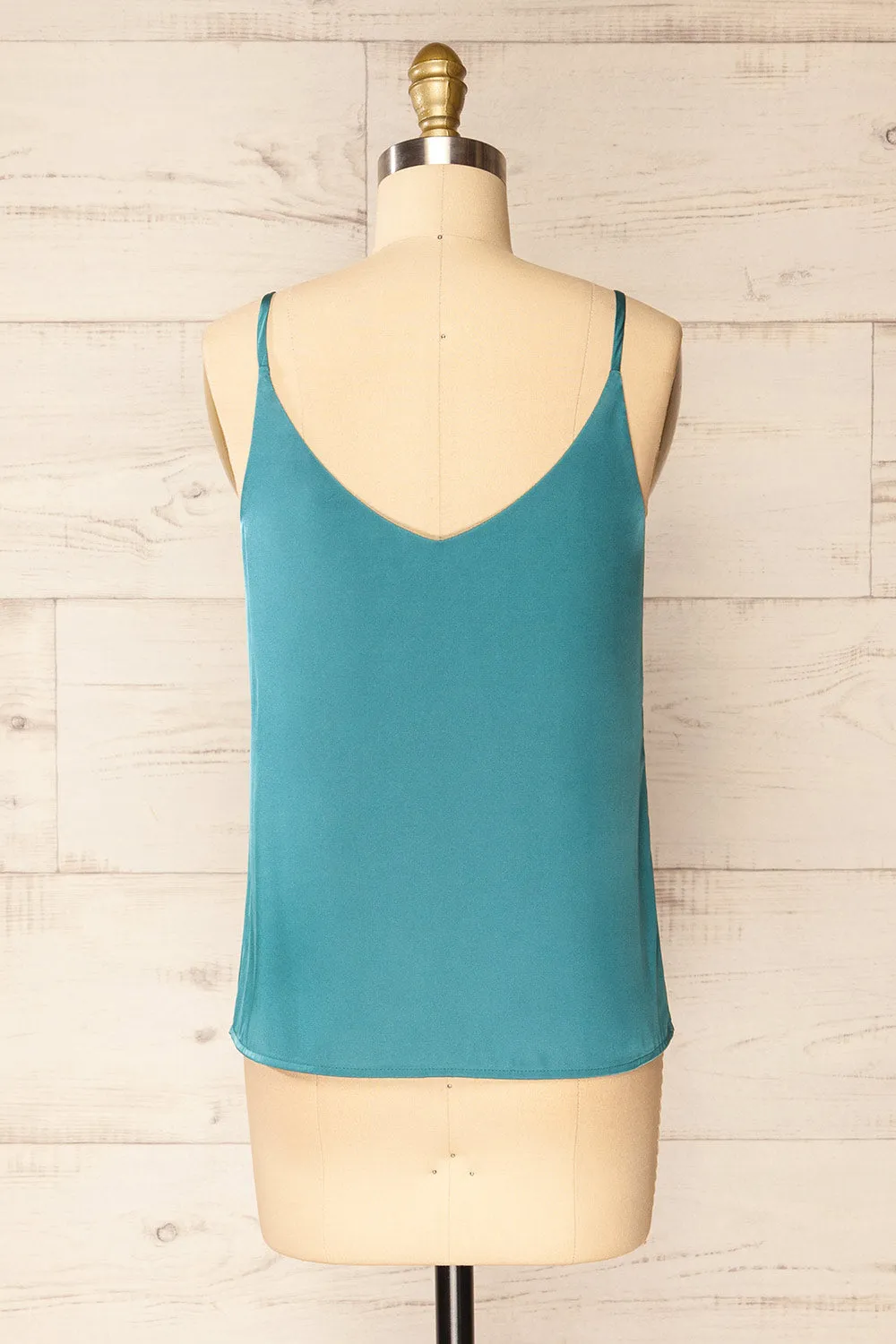 Manaus Teal | Satin Tank Top