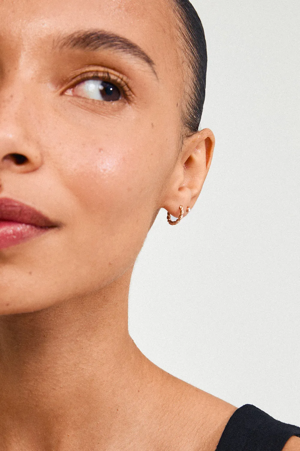 Manuel | Set of 3 Rosegold-Plated Earrings