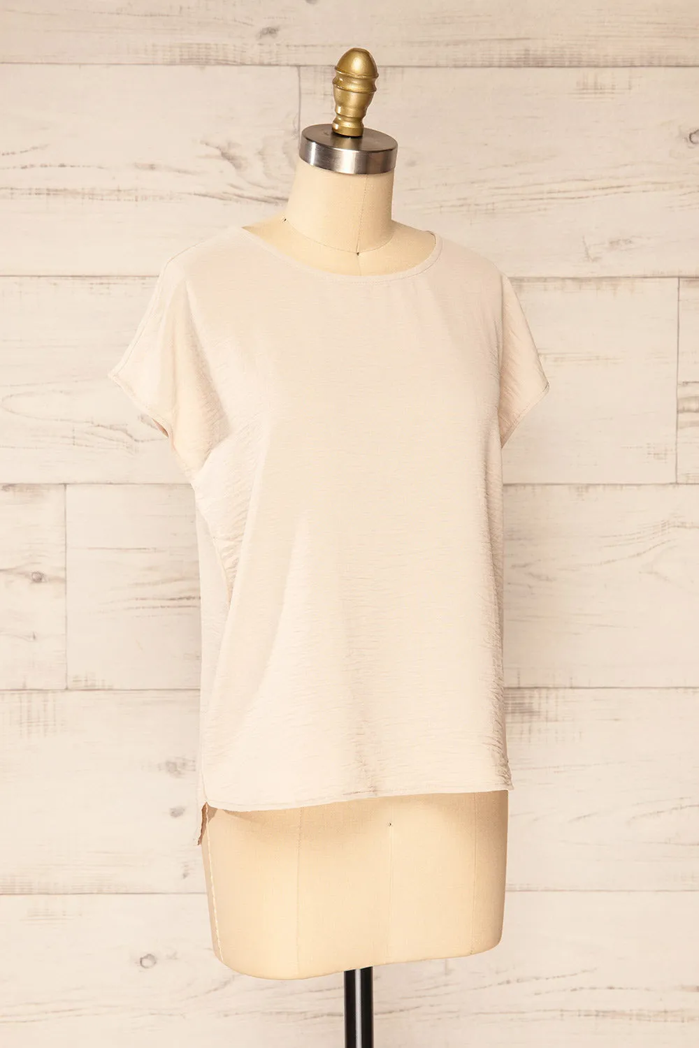 Margao Beige | Wide Sleeve Top