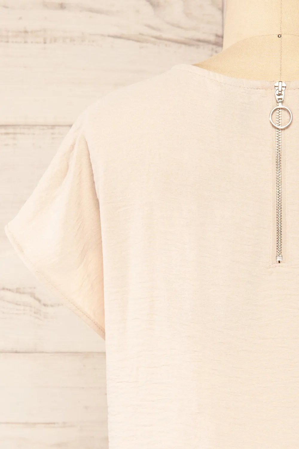 Margao Beige | Wide Sleeve Top