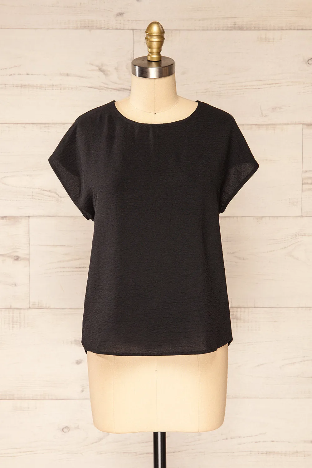 Margao Black | Wide Sleeve Top