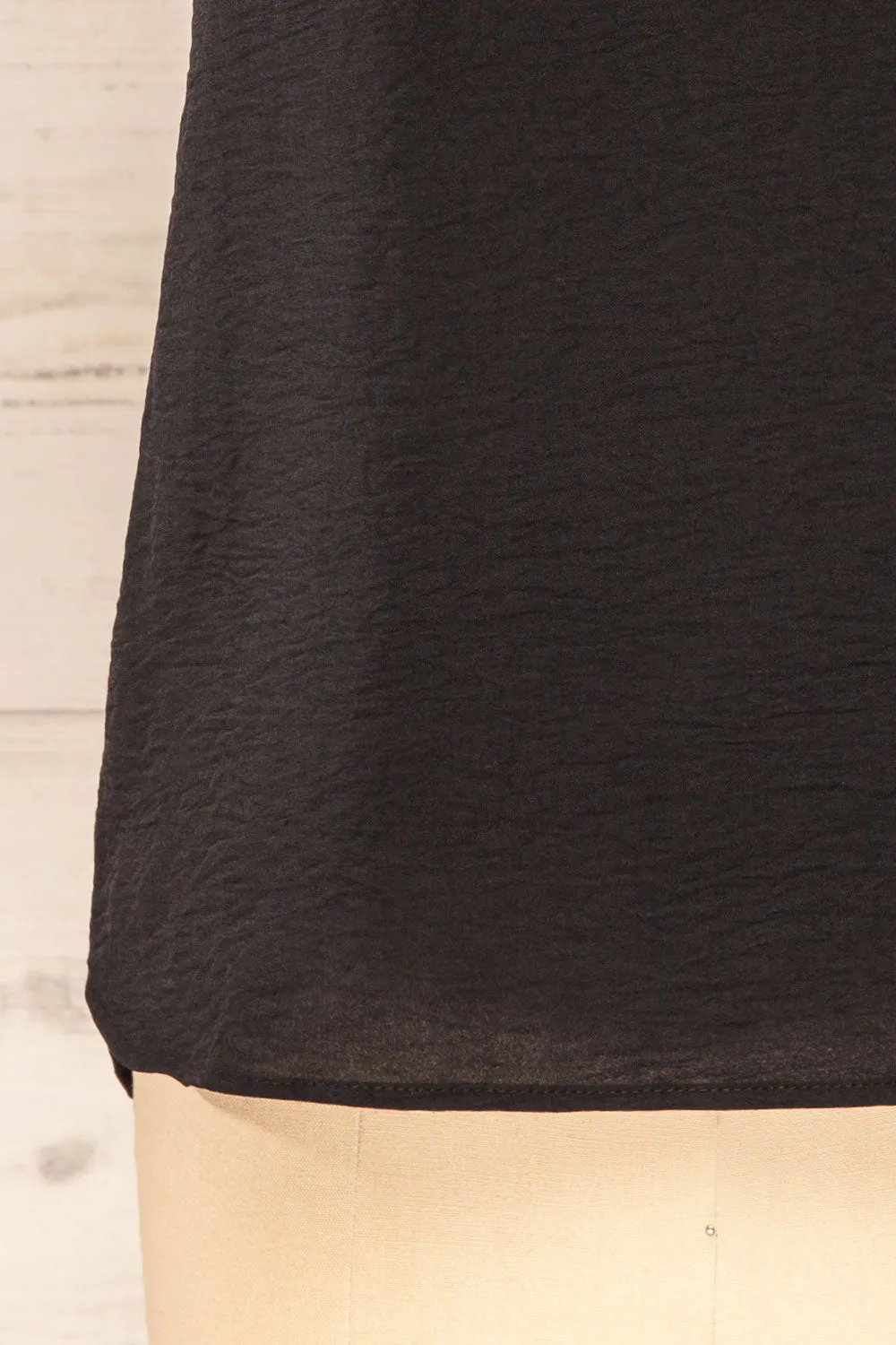 Margao Black | Wide Sleeve Top