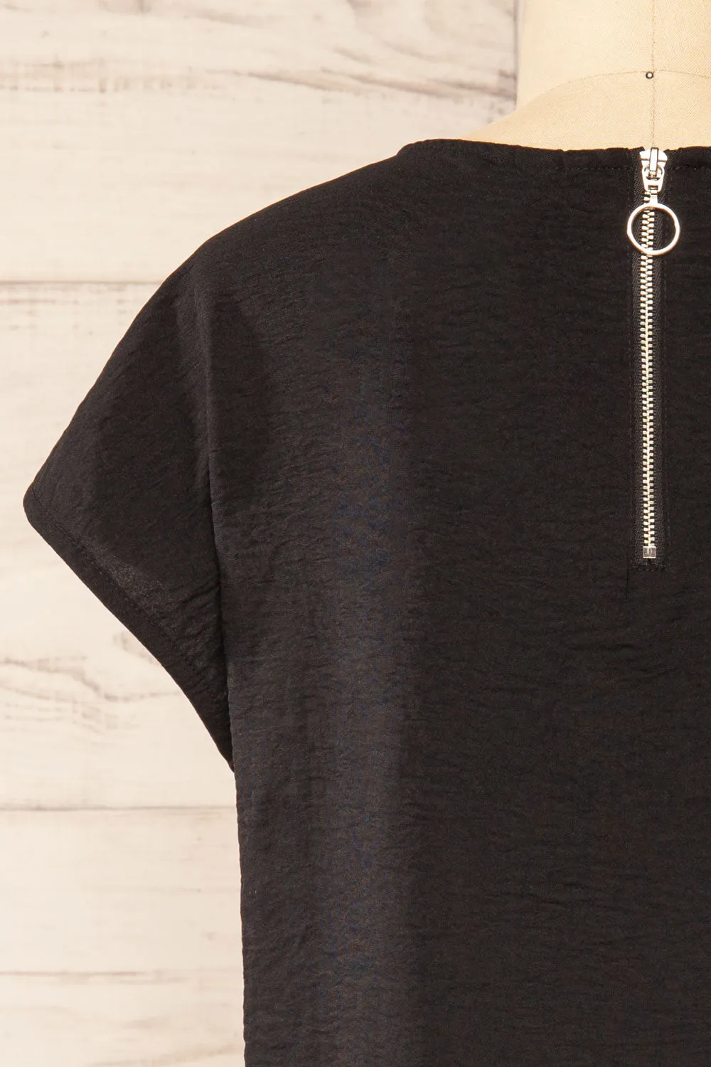 Margao Black | Wide Sleeve Top