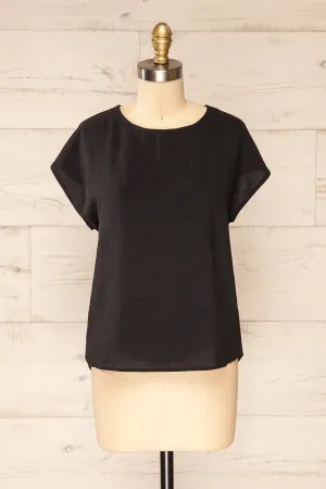 Margao Black | Wide Sleeve Top