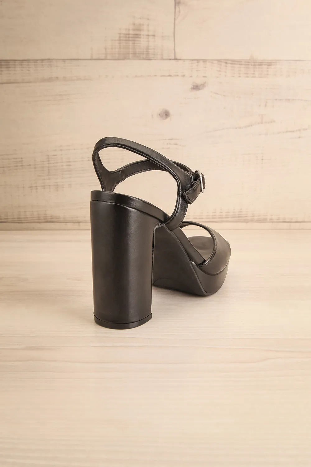 Mariguana Black | Platform Heeled Sandals