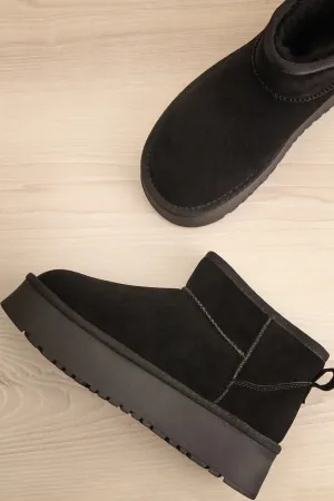 Marrgo Black | Platform Ankle Boots