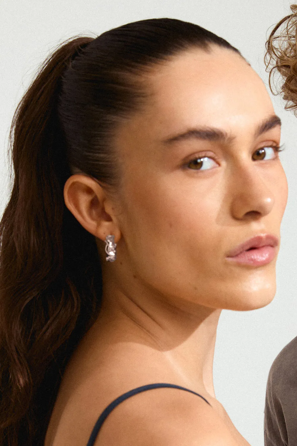 Mellia Silver | Recycled Textured Hoop Earrings