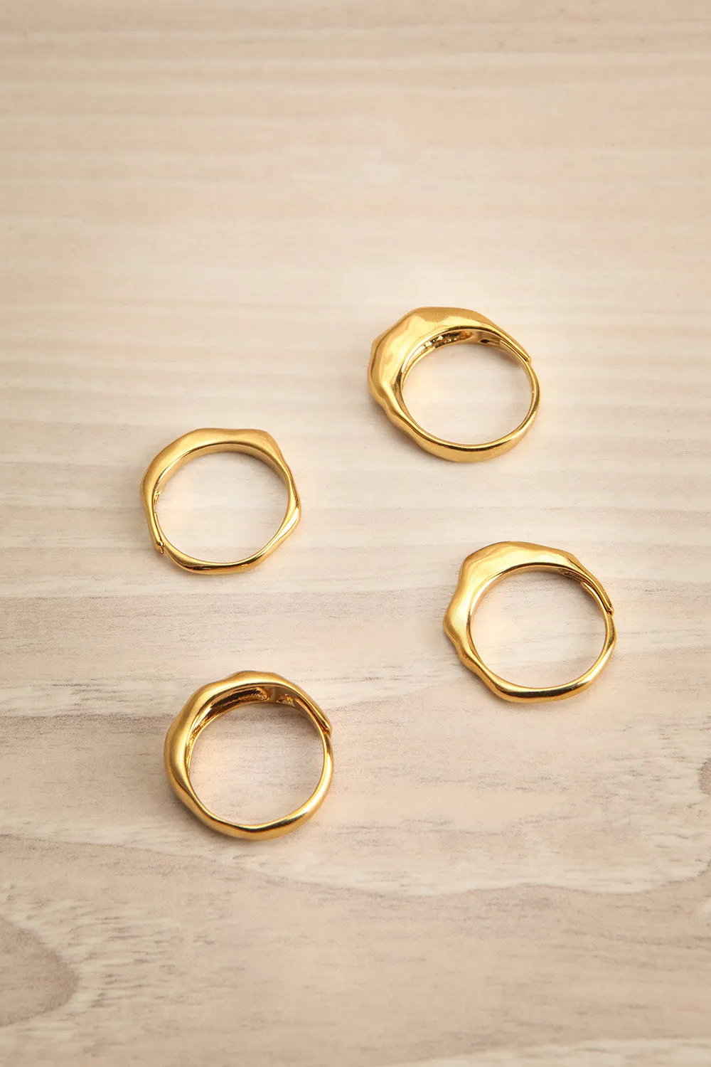 Menen Gold | Set of 4 Adjustable Rings