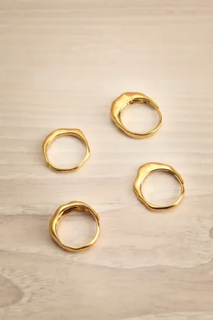 Menen Gold | Set of 4 Adjustable Rings